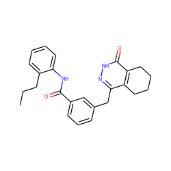 CCCc1ccccc1NC(=O)c1cccc(Cc2n[nH]c(=O)c3c2CCCC3)c1 ZINC000167019878