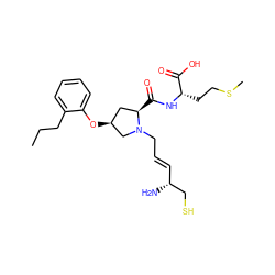 CCCc1ccccc1O[C@H]1C[C@@H](C(=O)N[C@@H](CCSC)C(=O)O)N(C/C=C/[C@@H](N)CS)C1 ZINC000096900997