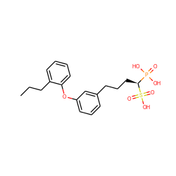 CCCc1ccccc1Oc1cccc(CCC[C@@H](P(=O)(O)O)S(=O)(=O)O)c1 ZINC000013746396