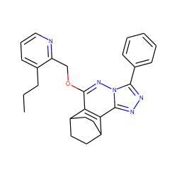 CCCc1cccnc1COc1nn2c(-c3ccccc3)nnc2c2c1C1CCC2CC1 ZINC000013610240