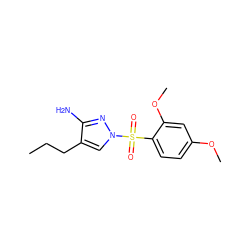 CCCc1cn(S(=O)(=O)c2ccc(OC)cc2OC)nc1N ZINC000000612596