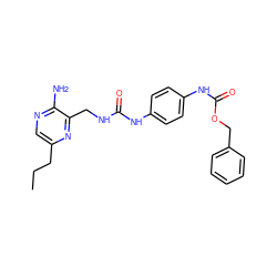 CCCc1cnc(N)c(CNC(=O)Nc2ccc(NC(=O)OCc3ccccc3)cc2)n1 ZINC000473153353