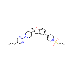 CCCc1cnc(N2CCC([C@@]3(C)Cc4cc(C5=CCN(S(=O)(=O)CCC)CC5)ccc4O3)CC2)nc1 ZINC000169337189