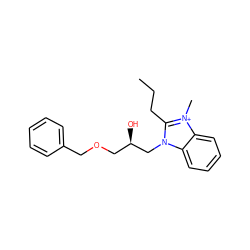 CCCc1n(C[C@H](O)COCc2ccccc2)c2ccccc2[n+]1C ZINC000000098628