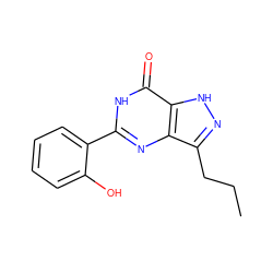 CCCc1n[nH]c2c(=O)[nH]c(-c3ccccc3O)nc12 ZINC000029485680