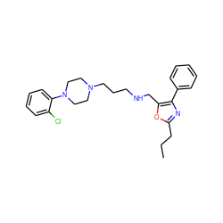 CCCc1nc(-c2ccccc2)c(CNCCCN2CCN(c3ccccc3Cl)CC2)o1 ZINC000053294987