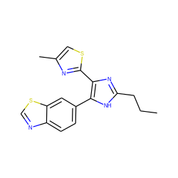 CCCc1nc(-c2nc(C)cs2)c(-c2ccc3ncsc3c2)[nH]1 ZINC000095563035