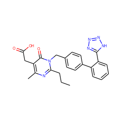 CCCc1nc(C)c(CC(=O)O)c(=O)n1Cc1ccc(-c2ccccc2-c2nnn[nH]2)cc1 ZINC000073278031