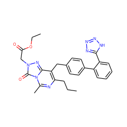 CCCc1nc(C)n2c(=O)n(CC(=O)OCC)nc2c1Cc1ccc(-c2ccccc2-c2nnn[nH]2)cc1 ZINC000013737981