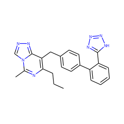 CCCc1nc(C)n2cnnc2c1Cc1ccc(-c2ccccc2-c2nnn[nH]2)cc1 ZINC000013737972