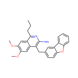 CCCc1nc(N)c(Cc2ccc3oc4ccccc4c3c2)c2cc(OC)c(OC)cc12 ZINC000169703376