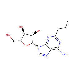 CCCc1nc(N)c2ncn([C@@H]3O[C@H](CO)[C@@H](O)[C@H]3O)c2n1 ZINC000013861857