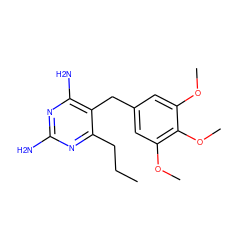 CCCc1nc(N)nc(N)c1Cc1cc(OC)c(OC)c(OC)c1 ZINC000027625662