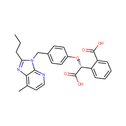 CCCc1nc2c(C)ccnc2n1Cc1ccc(O[C@@H](C(=O)O)c2ccccc2C(=O)O)cc1 ZINC000029343569