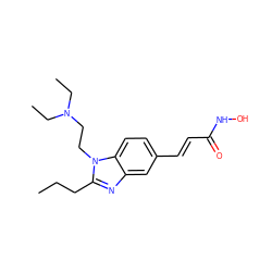 CCCc1nc2cc(/C=C/C(=O)NO)ccc2n1CCN(CC)CC ZINC000034987240