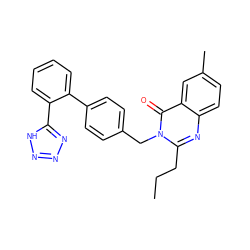 CCCc1nc2ccc(C)cc2c(=O)n1Cc1ccc(-c2ccccc2-c2nnn[nH]2)cc1 ZINC000028265460