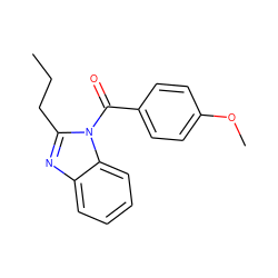 CCCc1nc2ccccc2n1C(=O)c1ccc(OC)cc1 ZINC001772647670