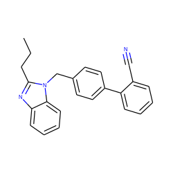 CCCc1nc2ccccc2n1Cc1ccc(-c2ccccc2C#N)cc1 ZINC000138720083