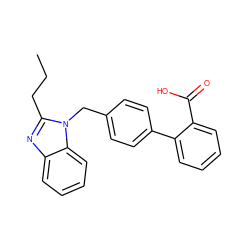 CCCc1nc2ccccc2n1Cc1ccc(-c2ccccc2C(=O)O)cc1 ZINC000000591937