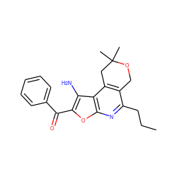 CCCc1nc2oc(C(=O)c3ccccc3)c(N)c2c2c1COC(C)(C)C2 ZINC000017440308