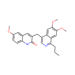 CCCc1ncc(Cc2cc3cc(OC)ccc3[nH]c2=O)c2cc(OC)c(OC)cc12 ZINC000145116071