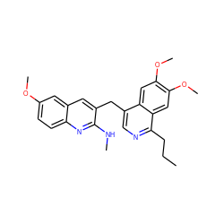 CCCc1ncc(Cc2cc3cc(OC)ccc3nc2NC)c2cc(OC)c(OC)cc12 ZINC001772629730