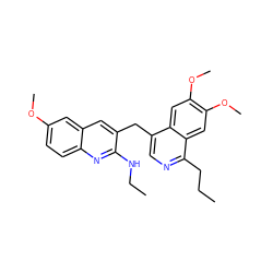 CCCc1ncc(Cc2cc3cc(OC)ccc3nc2NCC)c2cc(OC)c(OC)cc12 ZINC000205643425