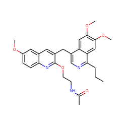 CCCc1ncc(Cc2cc3cc(OC)ccc3nc2OCCNC(C)=O)c2cc(OC)c(OC)cc12 ZINC000148623536