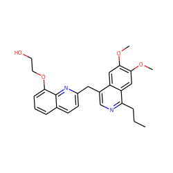 CCCc1ncc(Cc2ccc3cccc(OCCO)c3n2)c2cc(OC)c(OC)cc12 ZINC000145106512