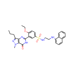 CCCc1nn(C)c2c(=O)[nH]c(-c3cc(S(=O)(=O)NCCNc4cccc5ccccc45)ccc3OCC)nc12 ZINC000049881542