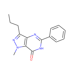 CCCc1nn(C)c2c(=O)[nH]c(-c3ccccc3)nc12 ZINC000040863321