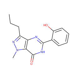 CCCc1nn(C)c2c(=O)[nH]c(-c3ccccc3O)nc12 ZINC000033980264