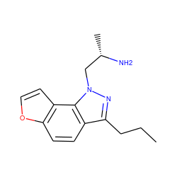 CCCc1nn(C[C@H](C)N)c2c1ccc1occc12 ZINC000029124691