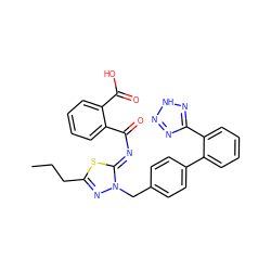 CCCc1nn(Cc2ccc(-c3ccccc3-c3nn[nH]n3)cc2)/c(=N/C(=O)c2ccccc2C(=O)O)s1 ZINC000027303366