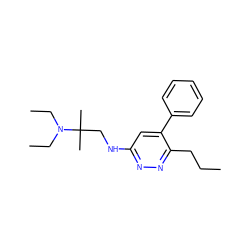 CCCc1nnc(NCC(C)(C)N(CC)CC)cc1-c1ccccc1 ZINC000027977670