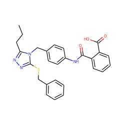 CCCc1nnc(SCc2ccccc2)n1Cc1ccc(NC(=O)c2ccccc2C(=O)O)cc1 ZINC000013825623