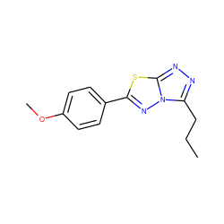 CCCc1nnc2sc(-c3ccc(OC)cc3)nn12 ZINC000006669635