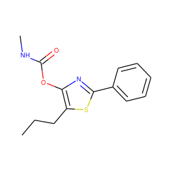 CCCc1sc(-c2ccccc2)nc1OC(=O)NC ZINC000013822615