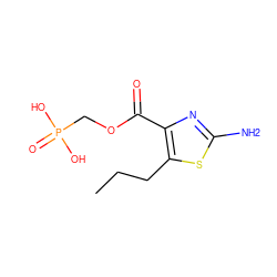 CCCc1sc(N)nc1C(=O)OCP(=O)(O)O ZINC000066102098