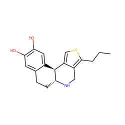 CCCc1scc2c1CN[C@@H]1CCc3cc(O)c(O)cc3[C@@H]21 ZINC000013762044