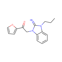 CCCn1c(=N)n(CC(=O)c2ccco2)c2ccccc21 ZINC000018137899