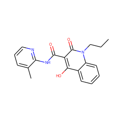 CCCn1c(=O)c(C(=O)Nc2ncccc2C)c(O)c2ccccc21 ZINC000100504425