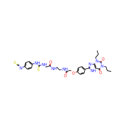 CCCn1c(=O)c2[nH]c(-c3ccc(OCC(=O)NCCNC(=O)CNC(=S)Nc4ccc(N=C=S)cc4)cc3)nc2n(CCC)c1=O ZINC000025996490