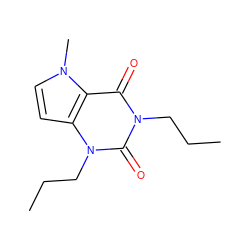 CCCn1c(=O)c2c(ccn2C)n(CCC)c1=O ZINC000012405589