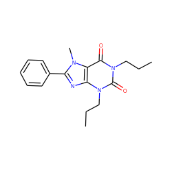 CCCn1c(=O)c2c(nc(-c3ccccc3)n2C)n(CCC)c1=O ZINC000012405608