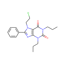 CCCn1c(=O)c2c(nc(-c3ccccc3)n2CCCl)n(CCC)c1=O ZINC000013473645