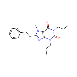 CCCn1c(=O)c2c(nc(CCc3ccccc3)n2C)n(CCC)c1=O ZINC000012405376