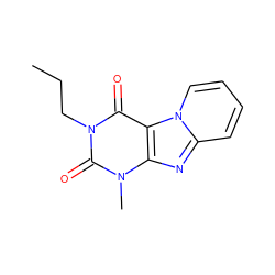 CCCn1c(=O)c2c(nc3ccccn32)n(C)c1=O ZINC000013475112