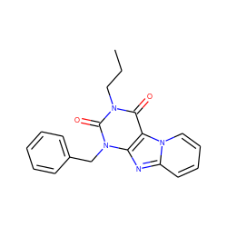 CCCn1c(=O)c2c(nc3ccccn32)n(Cc2ccccc2)c1=O ZINC000013475098