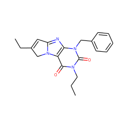 CCCn1c(=O)c2c(nc3n2CC(CC)=C3)n(Cc2ccccc2)c1=O ZINC000013648043